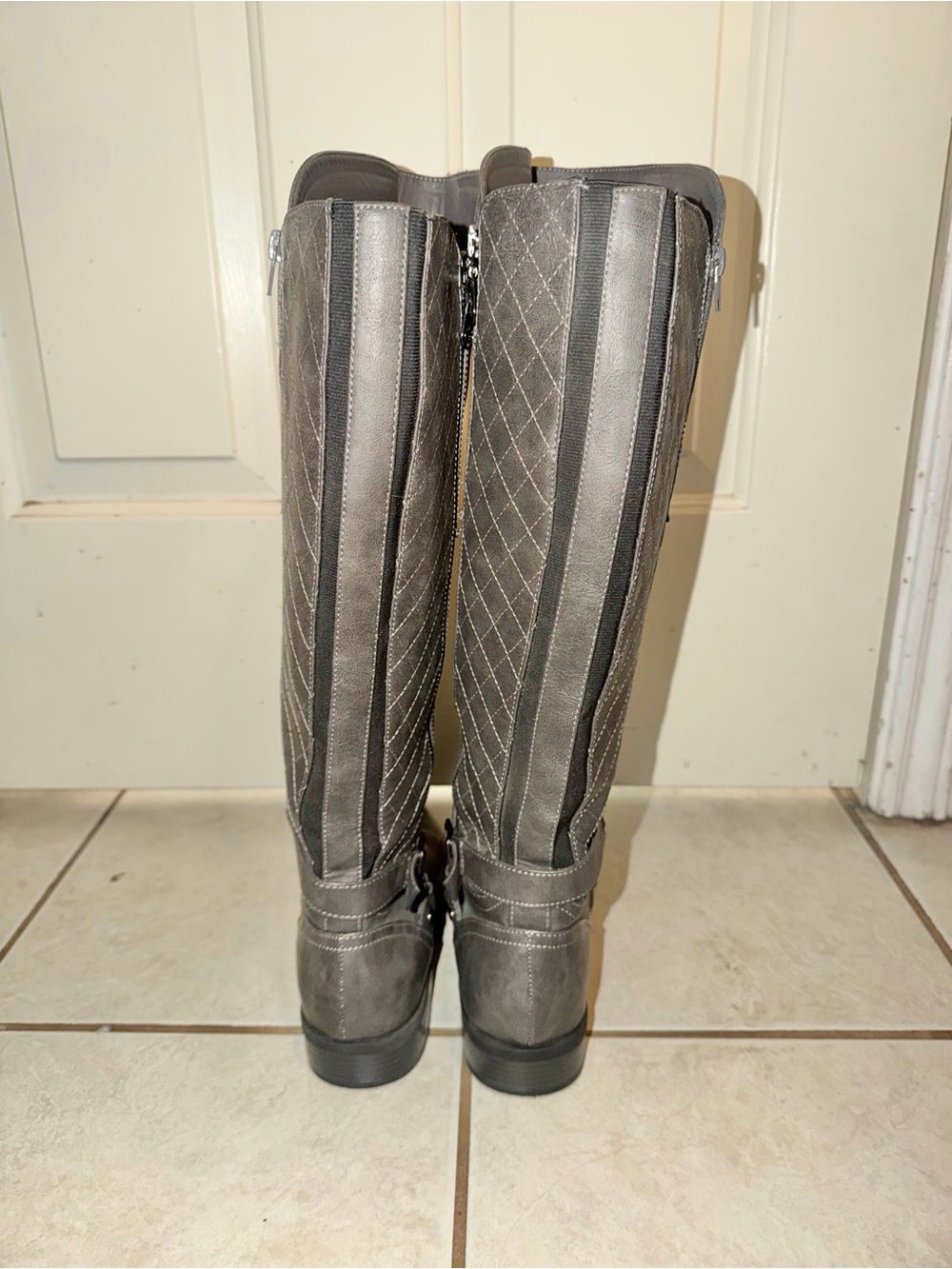 Guess Tall Riding Boots in Dark Gray - Picture 5 of 7